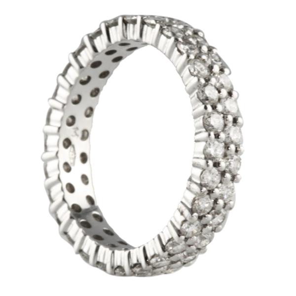 1.68 carat Diamond Two-Row Prong Set Eternity Band flat