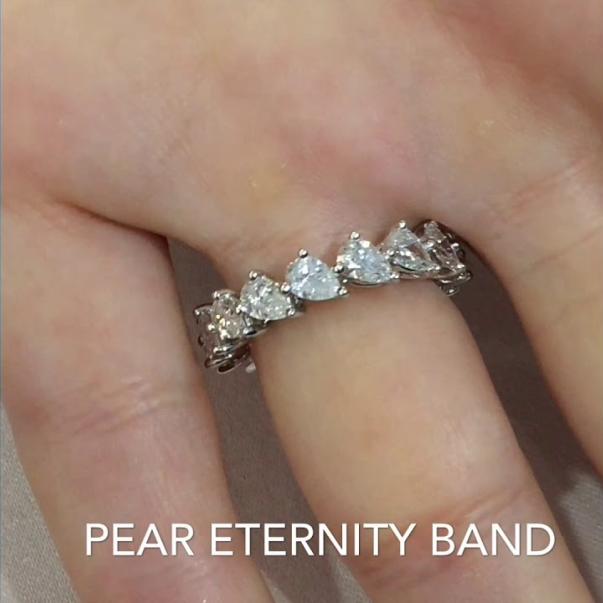 Pear Shape Diamond Eternity Band
