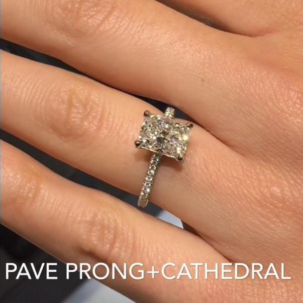 2.2 ct Radiant Cut Diamond Engagement Ring