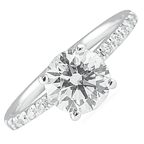 custom pave engagement ring from lauren b