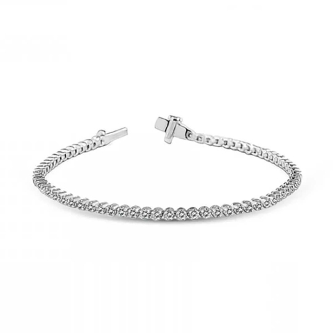 1.40 Carat Illusion Set Diamond Tennis Bracelet flat