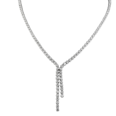 6.52 carat Graduating Size Diamond Tassel Tennis Necklace