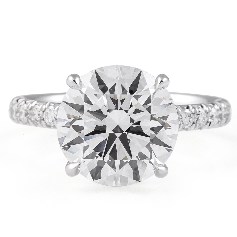 4.12 carat Round Lab Diamond Signature Wrap Ring