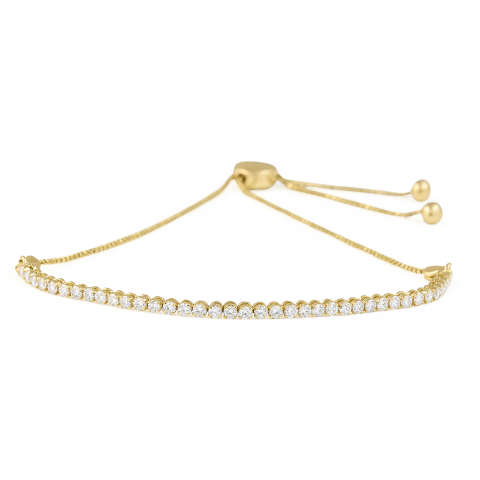 0.85 carat Lab Diamond Zip-Up Tennis Bracelet front