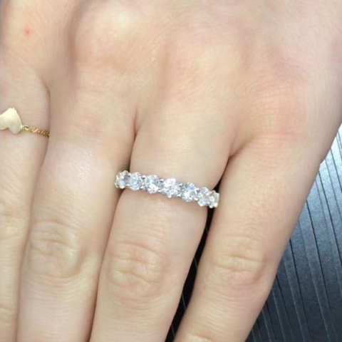 1.90 ct U-Shape Halfway Band
