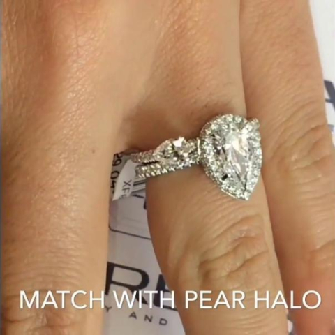 Pear Cut Diamond "Super Stackable" Wedding Band Ring
