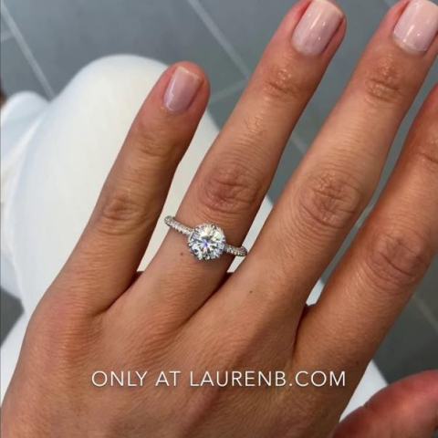1.2 ct Round Moissanite Hidden Halo™ Engagement Ring