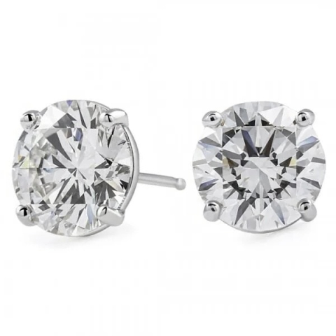 5.4 carat TW Lab-Grown Diamond Studs flat