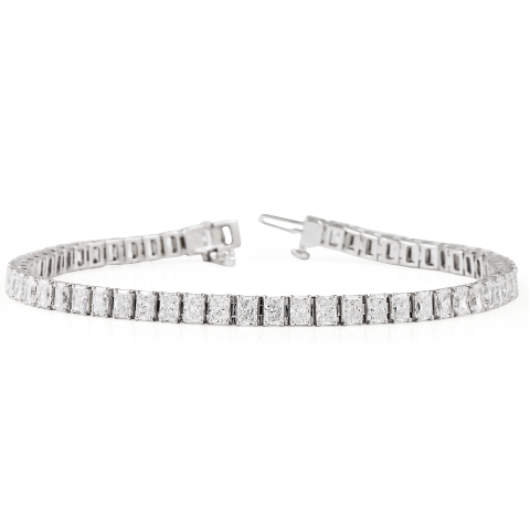 Radiant Cut Lab Diamond Tennis Bracelet