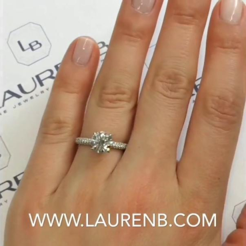 1.70 ct Round Diamond Three Row Pave Ring