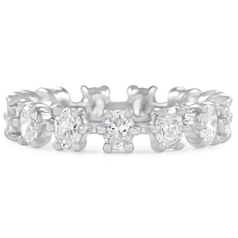 Oval Cut Diamond 'Snowflake' Eternity lifestyle