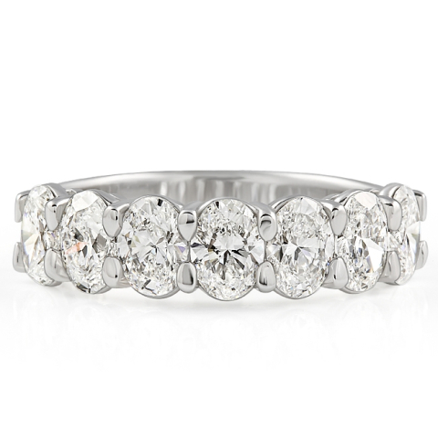 2.20 carat Oval Lab Diamond 7-Stone Band flat