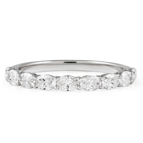 .78 carat Oval Lab Diamond East West Halfway Band flat