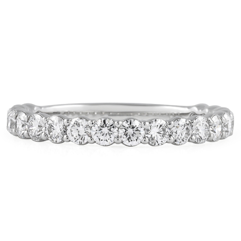 Petite Round Lab Diamond Three-Quarter Band flat