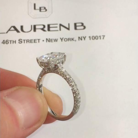 9x7 Mm Radiant Moissanite Ring