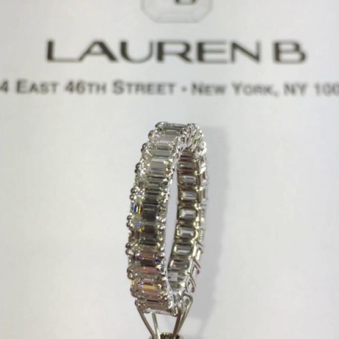 Emerald Cut Eternity Bands; 4 & 5 Carats Total