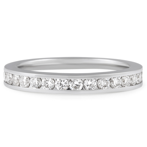 Petite Round Lab Diamond Channel Set Eternity Band