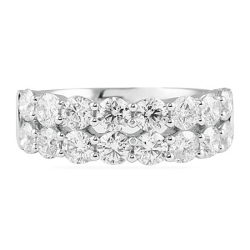 2.30 carat Two-Row Diamond Wedding Band