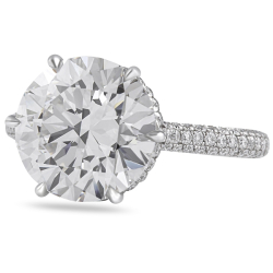 4.50 carat Round Lab Diamond Three-Row Band Ring