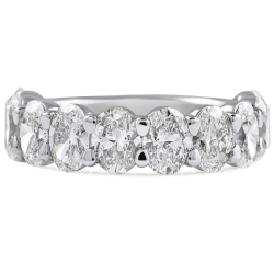 3.10 carat Oval Diamond Closed Basket Wedding Band