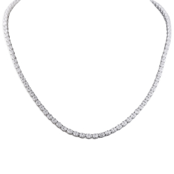 11.40 Carat Oval Shape Lab Diamond Tennis Necklace