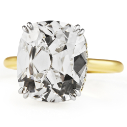 8.88 carat Antique Cushion Lab Graduating Size Wrap Ring