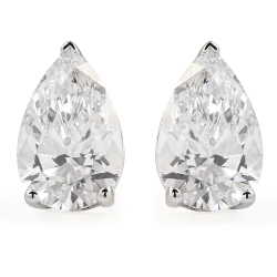 2.38 carat TW Pear Shape Lab Diamond Studs