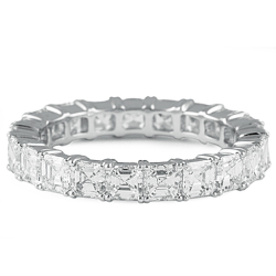 3.52 carat Asscher Diamond Eternity Band