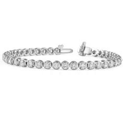 4.20 carat Lab Grown Diamond Illusion Set Tennis Bracelet