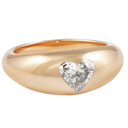 Heart Shape Lab Diamond Dome Ring
