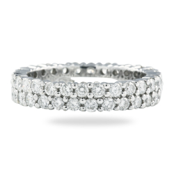 1.68 carat Diamond Two-Row Prong Set Eternity Band