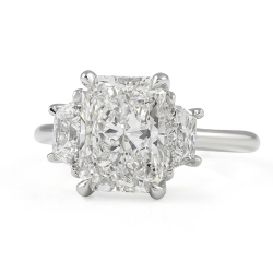 2.50 carat Radiant Three-Stone Engagement Ring