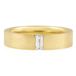 Men's Flush Baguette Lab Diamond Band