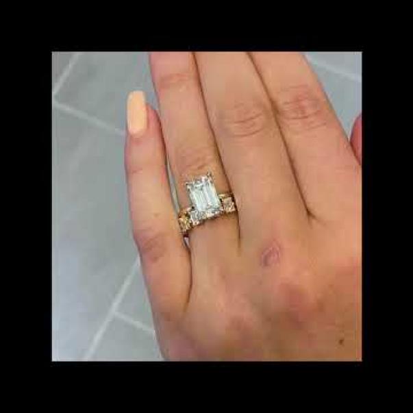 3 carat Emerald Cut Diamond Solitaire Engagement Ring