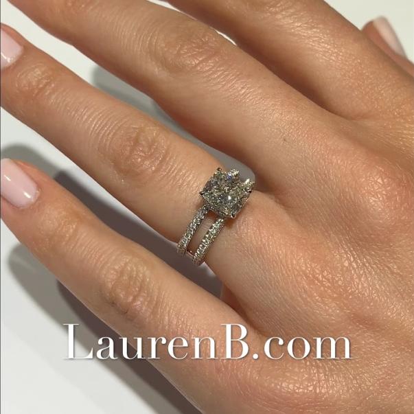 1.75 ct Cushion Diamond Split Band Ring