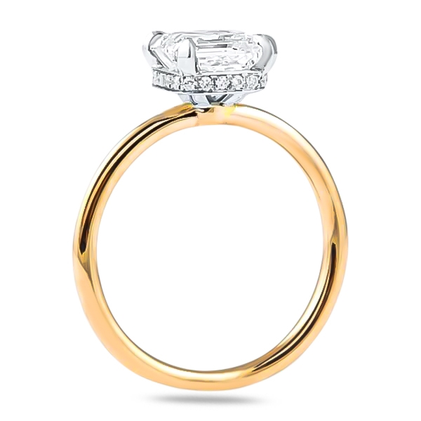 1.70ct Asscher Cut Diamond Two-Tone Solitaire Engagement Ring top