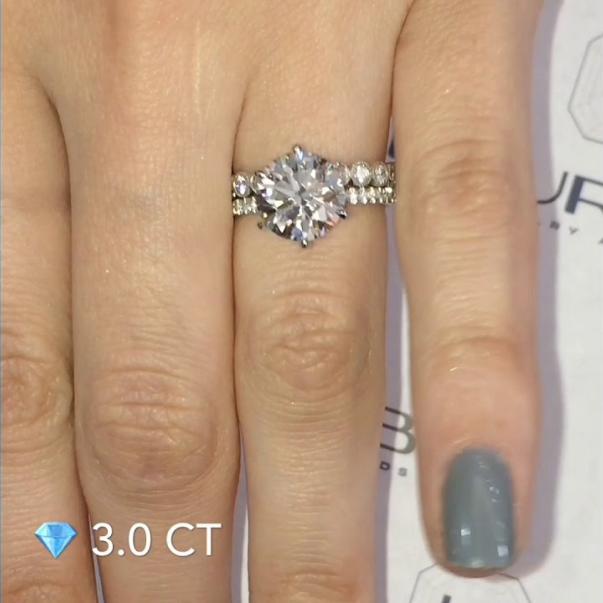 3 ct Round Diamond Six-Prong Design