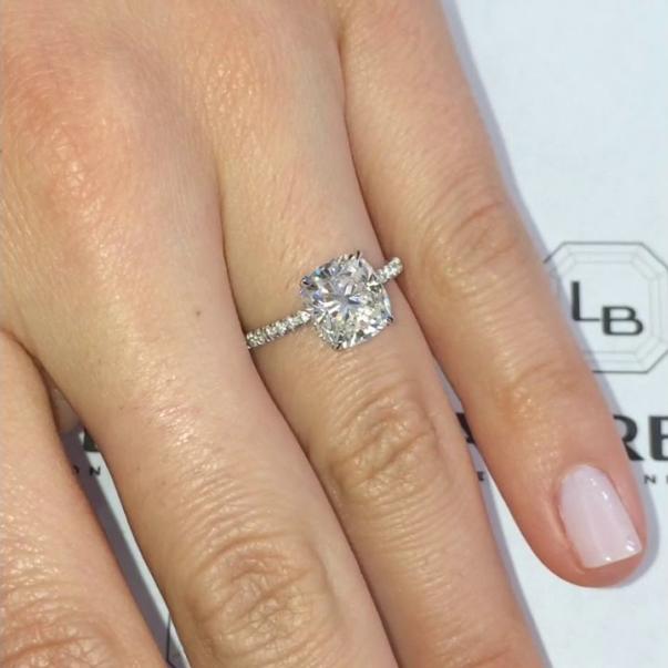 2.4 ct Cushion Cut Diamond Signature Wrap Design