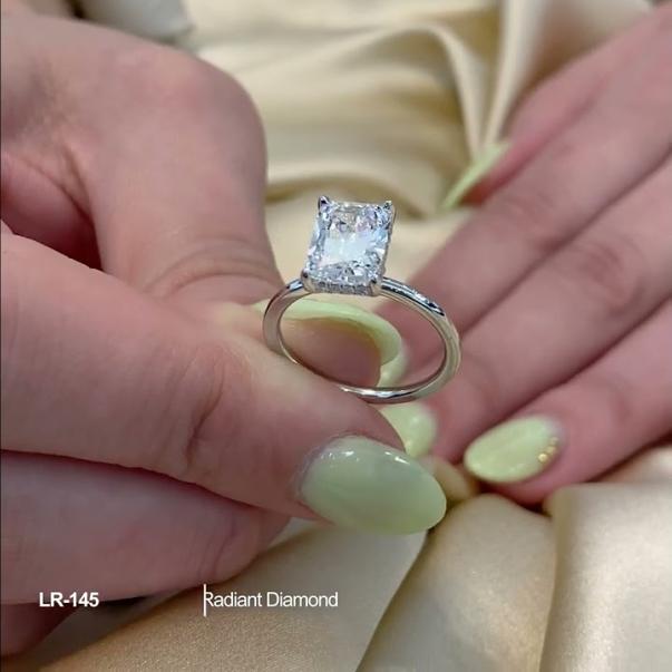 2.46 ct Radiant Cut Lab Grown Diamond Solitaire Ring