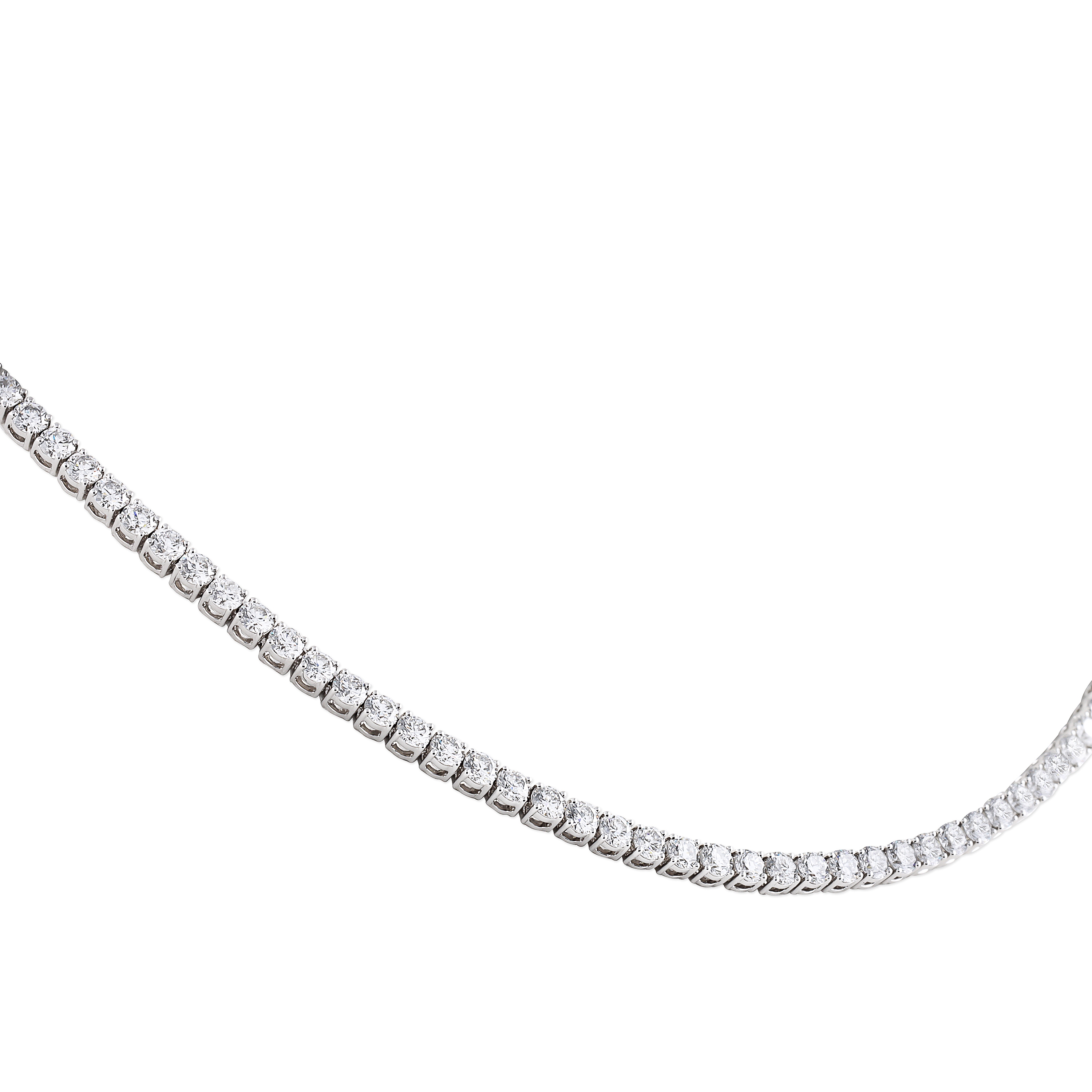 8 carat Round Lab Diamond Tennis Necklace