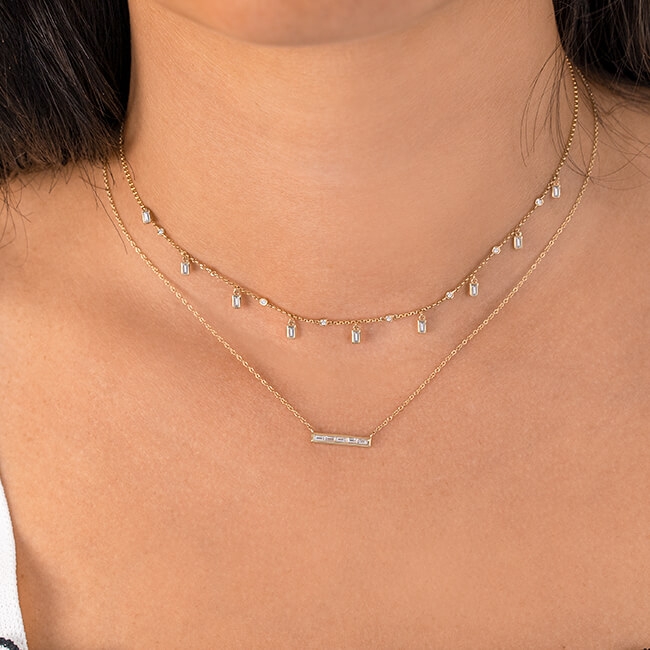 Baguette Bar Necklace