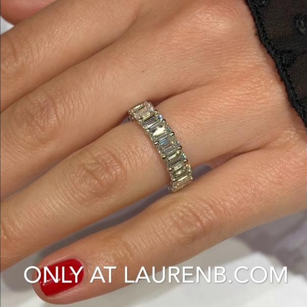 7.8 ct Emerald Cut Eternity Band