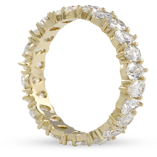 pear shape diamond eternity band flatlay
