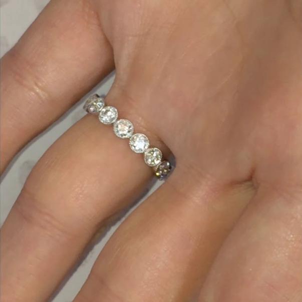 Wide Bezel Set Eternity Band