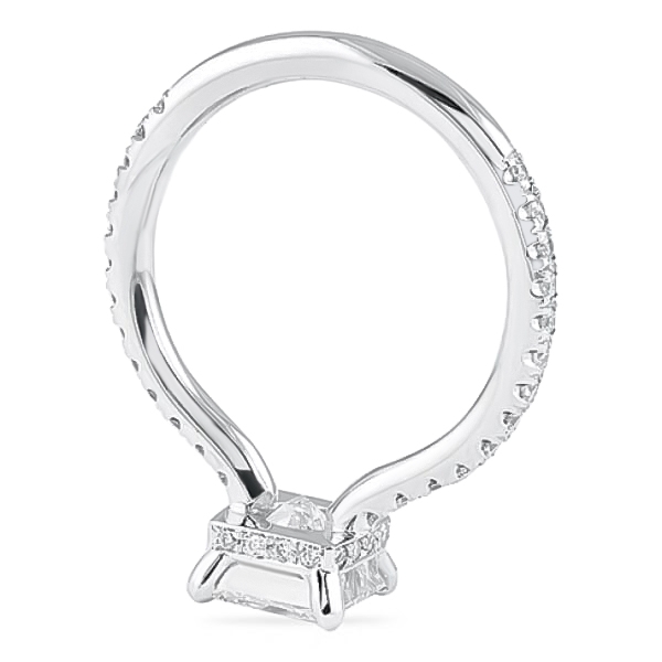1.50 carat Princess Cut Diamond Invisible Gallery™ Engagement Ring angle