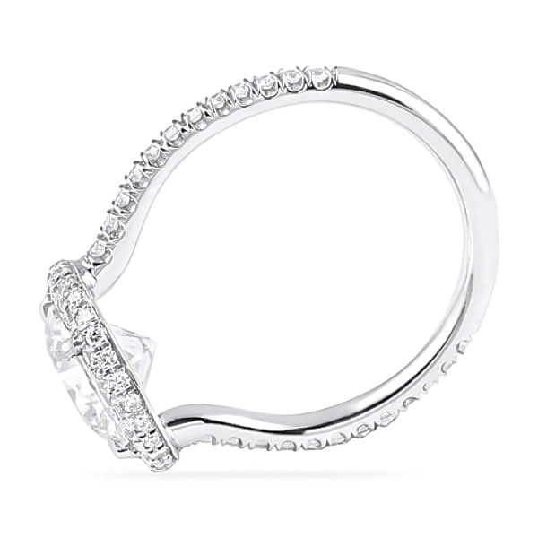 1.50 carat Round Diamond Invisible Gallery™ Halo Engagement Ring top