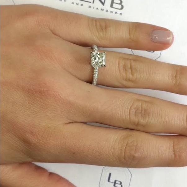 2 ct Princess Cut Diamond Three-Row Band Ring