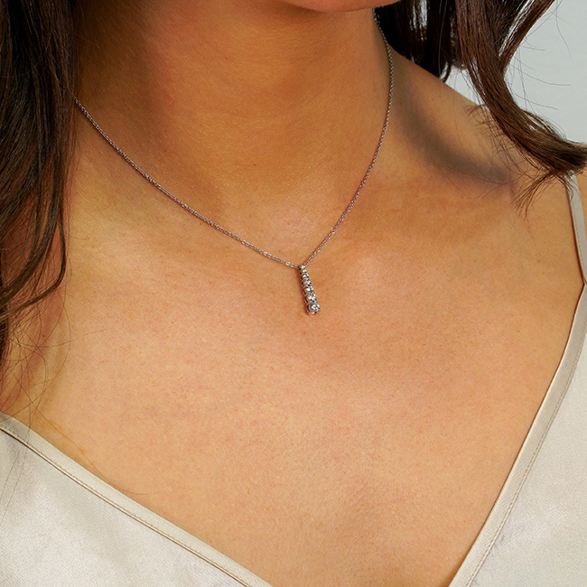 Seven Stone Diamond Journey Pendant