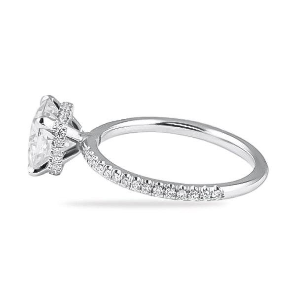 Cushion Moissanite Signature Wrap Engagement Ring wg