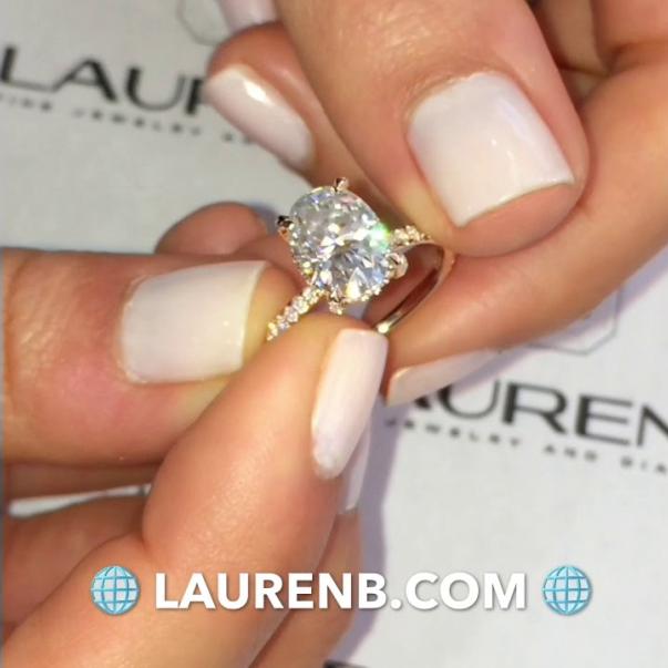 2 ct Oval Moissanite Rose Gold Engagement Ring
